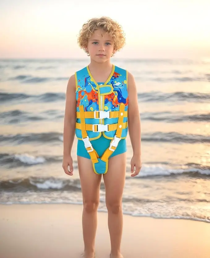 Gogokids New Arrive Puddle Trainer Vest EPE Neoprene Floating Kids Aid Paddle Surf Swim Vest Jacket For Learning Life Vest