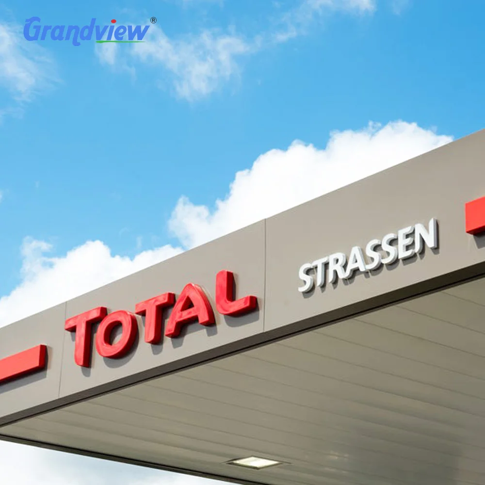 petrol filling station electronic led price board illuminating pylon signboard