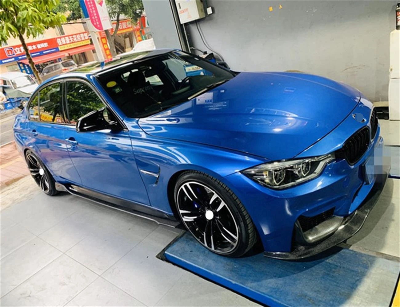 For BMW 3 series GT1 2 3 4 M series 4 series 5 series universal refitted small enclosed hatchback carbon fiber side sk