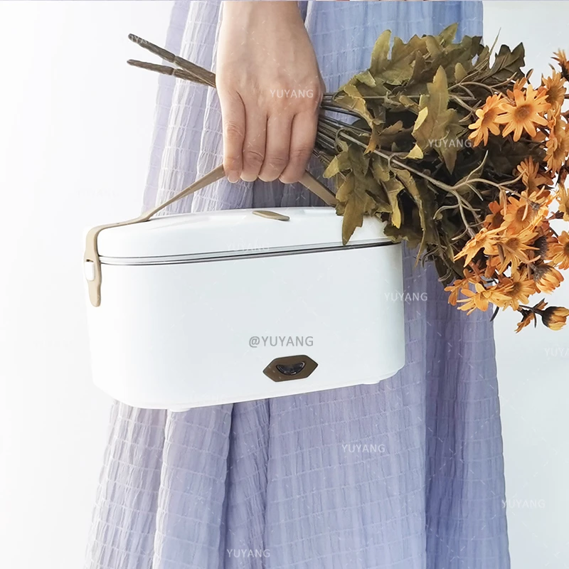 Electric Lunch Box Upgraded 80W High-Power Food Warmer 12V 24V 110V 3 In1 Portable Microwave For Car/Truck/Home