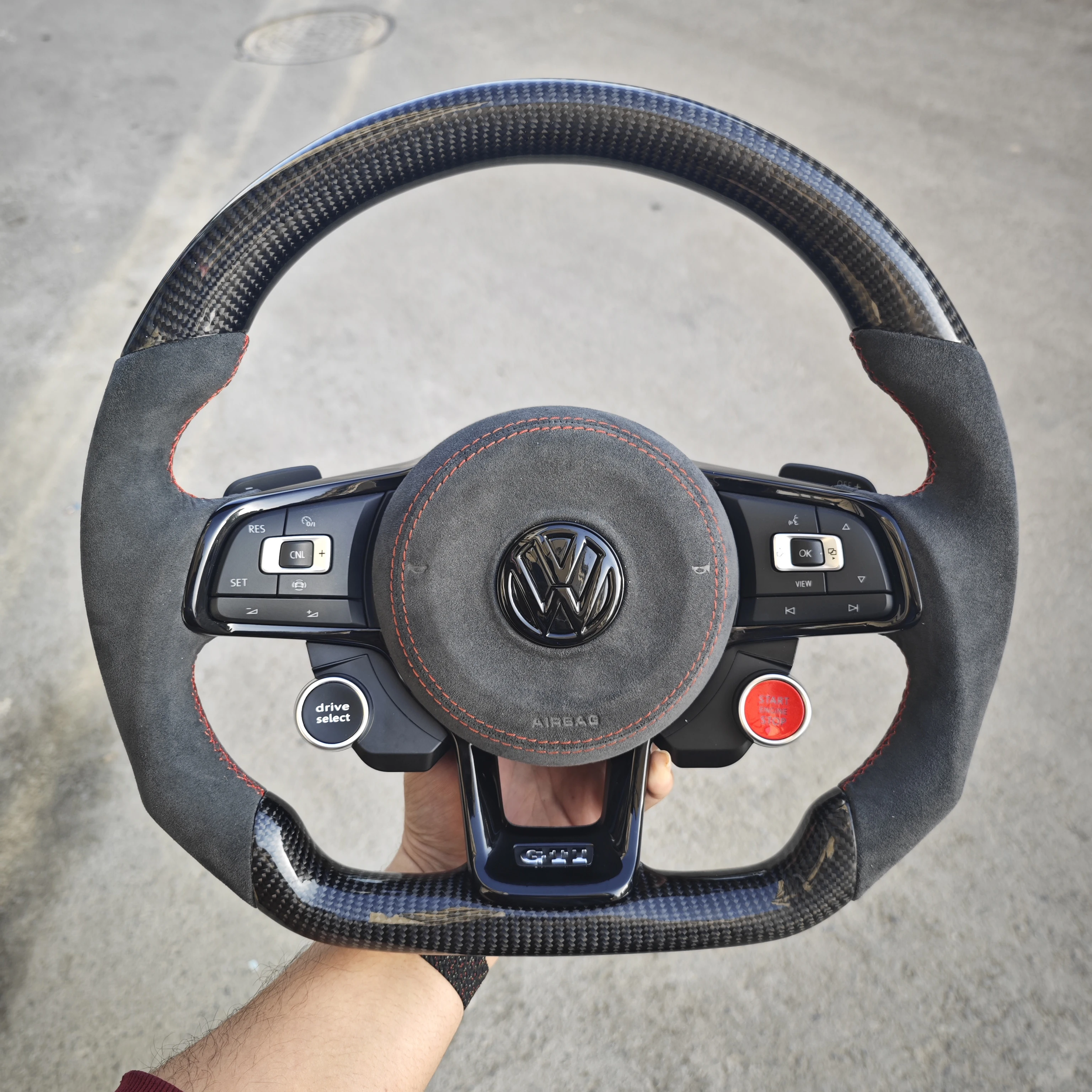 Пользовательские кожа модифицированный руль для Volkswagen ZC-DZ-2