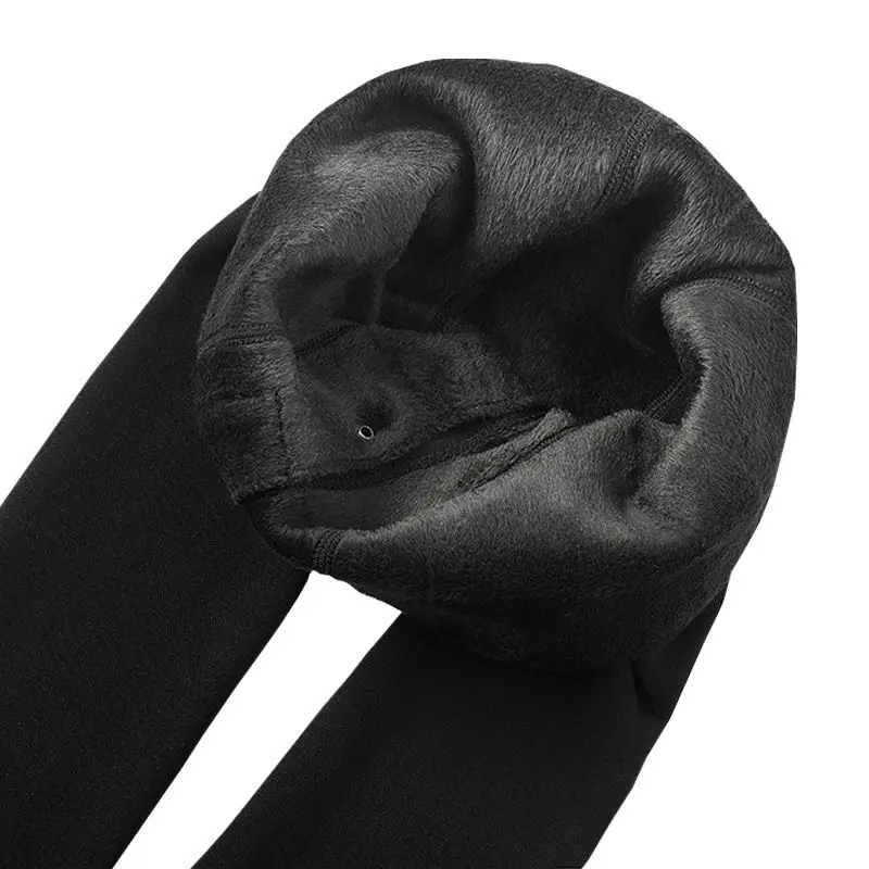 Winter Thicken 400 g Fleece Lined Fluffy Thermal Men Tights High Waist Stretch Soft Velvet Fuzzy Warm Men Leggings