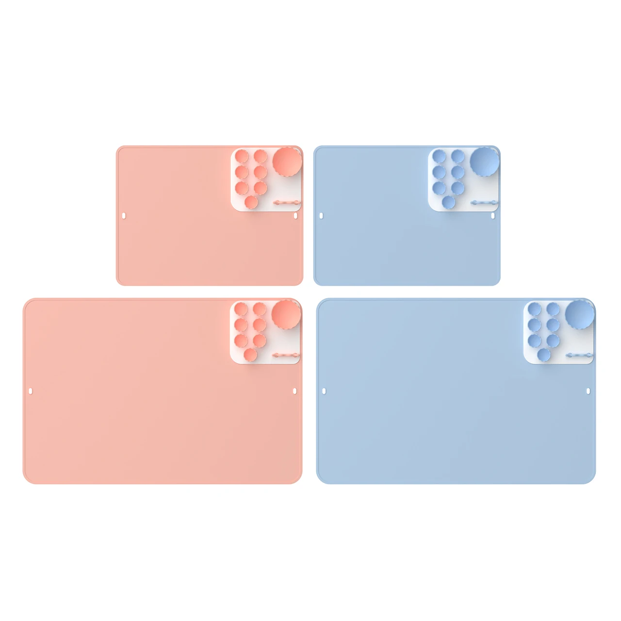 HUAMJ 2023 popular children kids suction cup reusable silicone drawing pad mat with cup art silicone painting mat