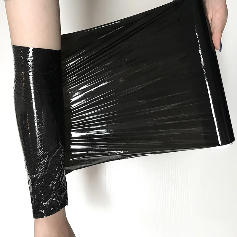 Hot Sale Private Label Slimming Body Black Plastic Wrap Weight Loss Burning Belly Stomach Fat Shaping Body Osmotic Wrap