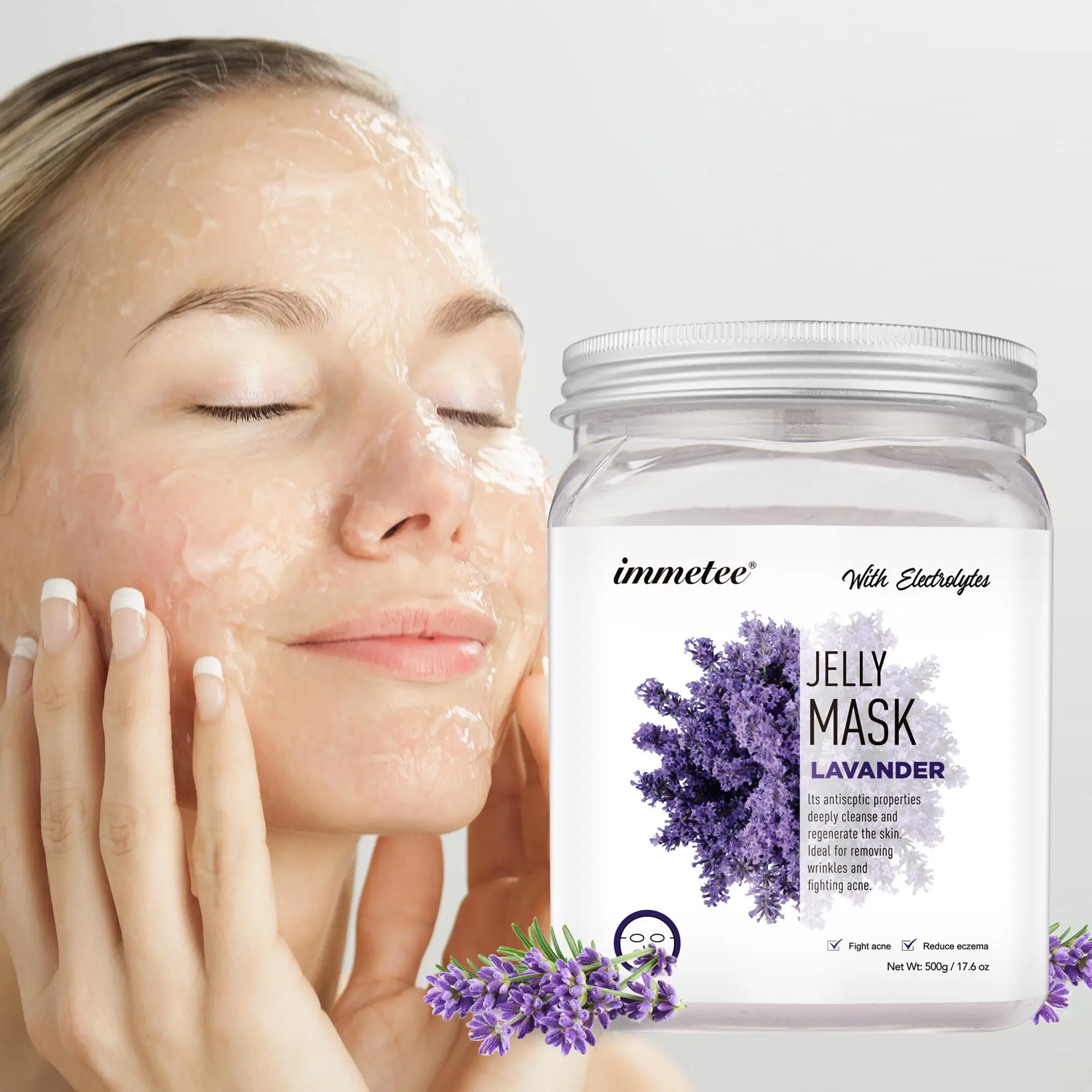 Customize Private Label Face Skin Care Crystal Rose Jelly Mask Organic Hydro Whitening Jelly Skincare Facial Mask for Female