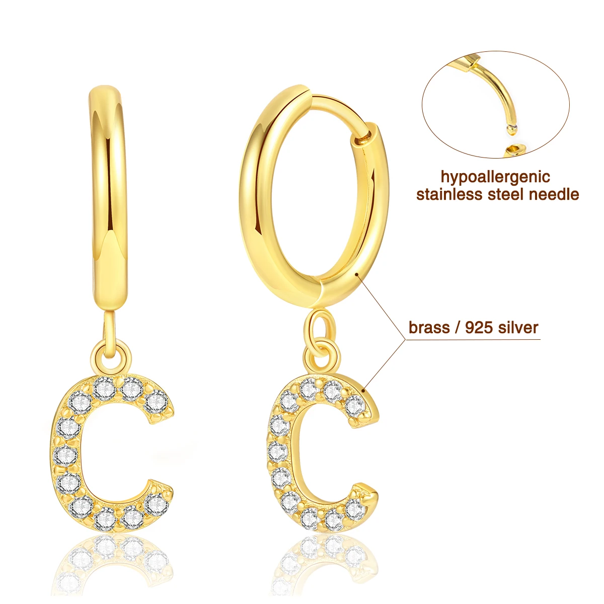 Custom Women Fashion 18K Gold Chunky Charm Earring Set Designer Korean Drop Star Pearl Flower Heart Stud Hoop Huggie Earrings