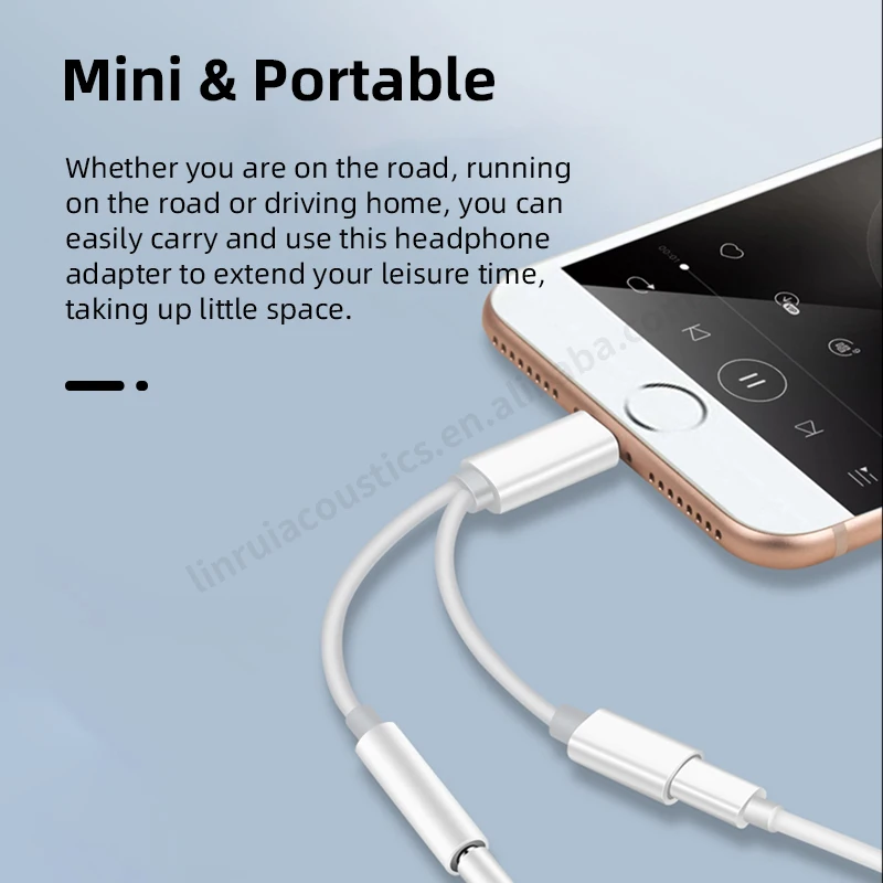 For Iphone Headphone Jack Audio Cable Adapter Universal Converter Adaptor For Lighting Type C To 3.5mm Headphone Jack Adapter