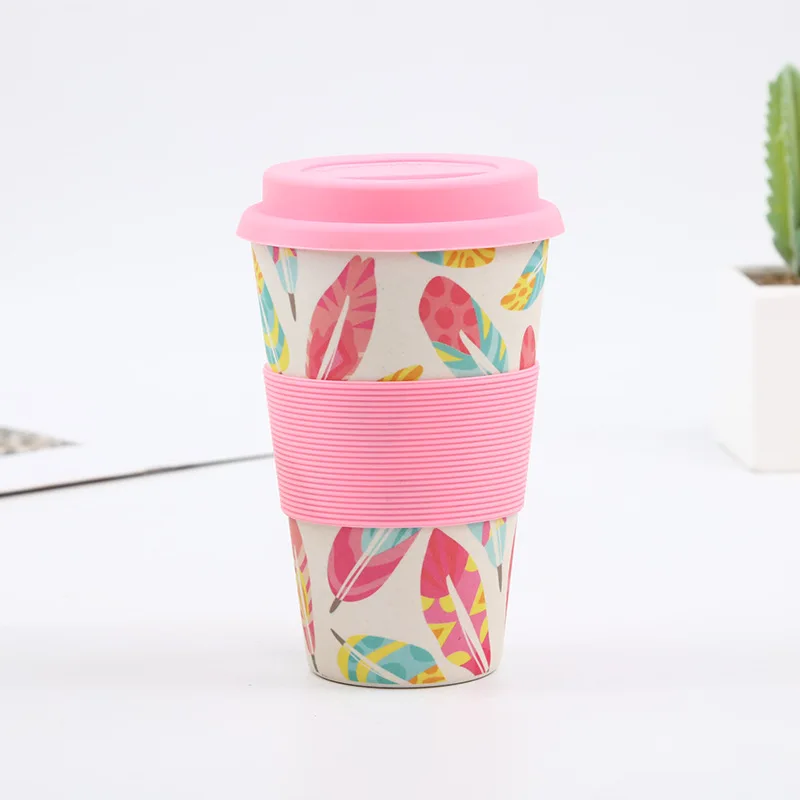 100% Natural BPA Free ECO Biodegradable Reusable Custom Travel Bamboo Fiber Coffee Mug Cup