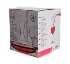 ABO RTS item 1650Ml Oblique Mouth Round Wine Spin Decanter Wine Decanting Aerator Crystal Glass Wine Decanter
