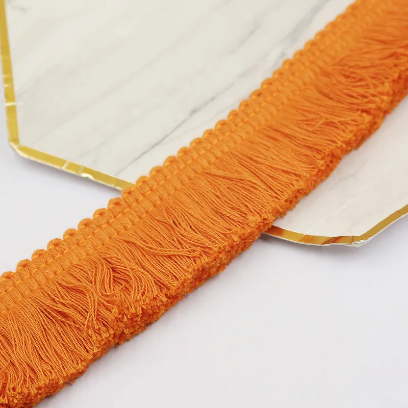 Factory Wholesales 4cm Cotton Thickened Fringe Tassel Lace Trim Tape for Home Textiles Curtains Tablecloths Garment