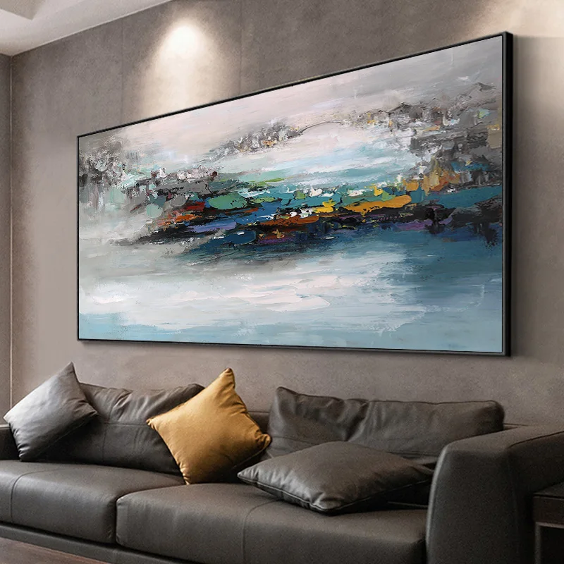 Decorative painting living room modern abstract landscape oil arts wall frame picture painting