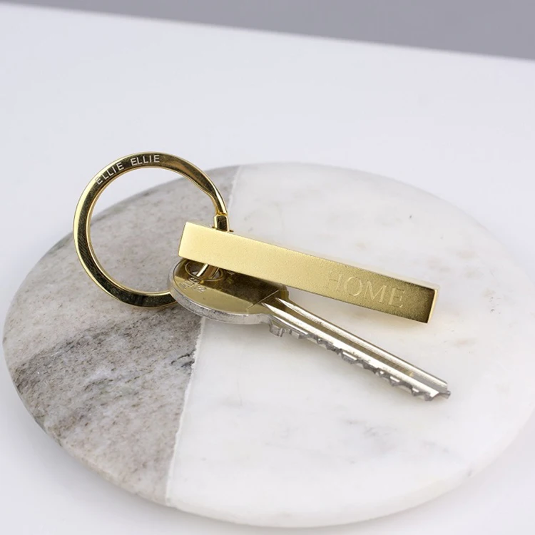 
Custom engraved personalized key chain stainless steel 3D bar keychain 