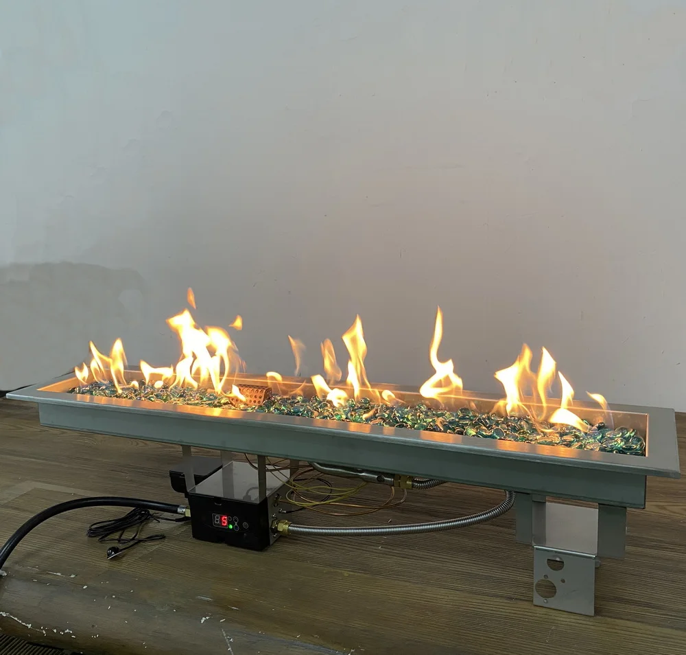 76cm linear outdoor remote control gas  firepit burner kits