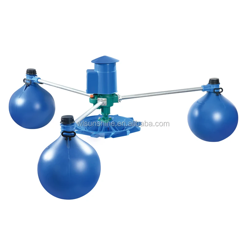Farm Equipment Widely used Long-lasting 3 floating balls 2HP Three phase Fish pond farming Impeller aerator