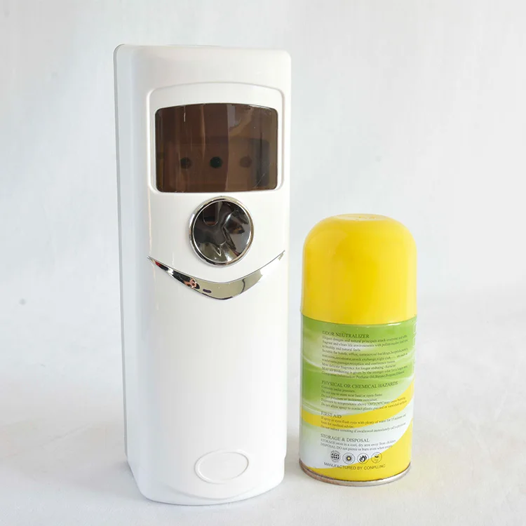 Wall mounted automatic aerosol perfume dispenser with time interval setting