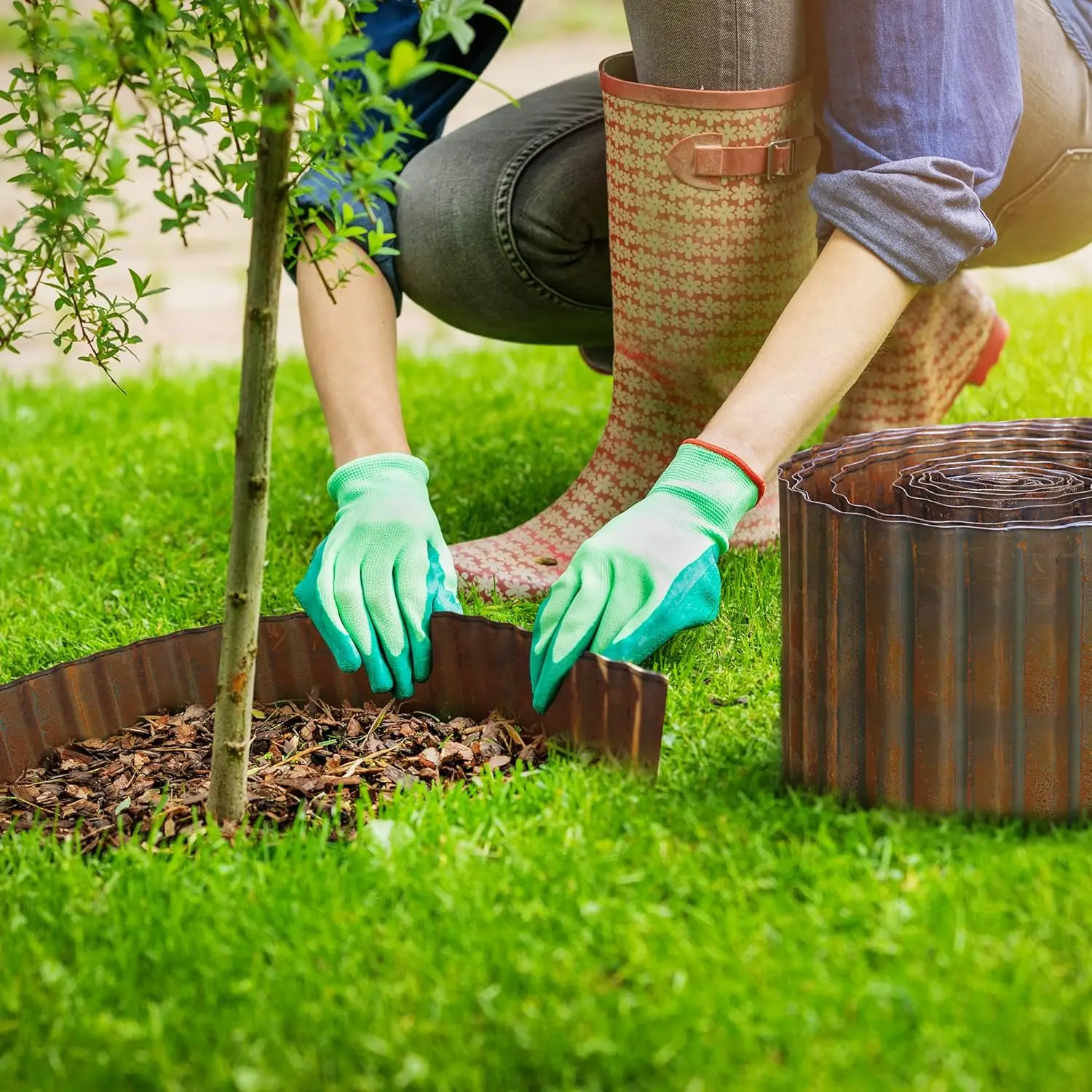 Customized Bendable 6 Meter 20 Meters Protection Corten Steel Tape Lawn Edge Garden Lawn Edging Large Roll