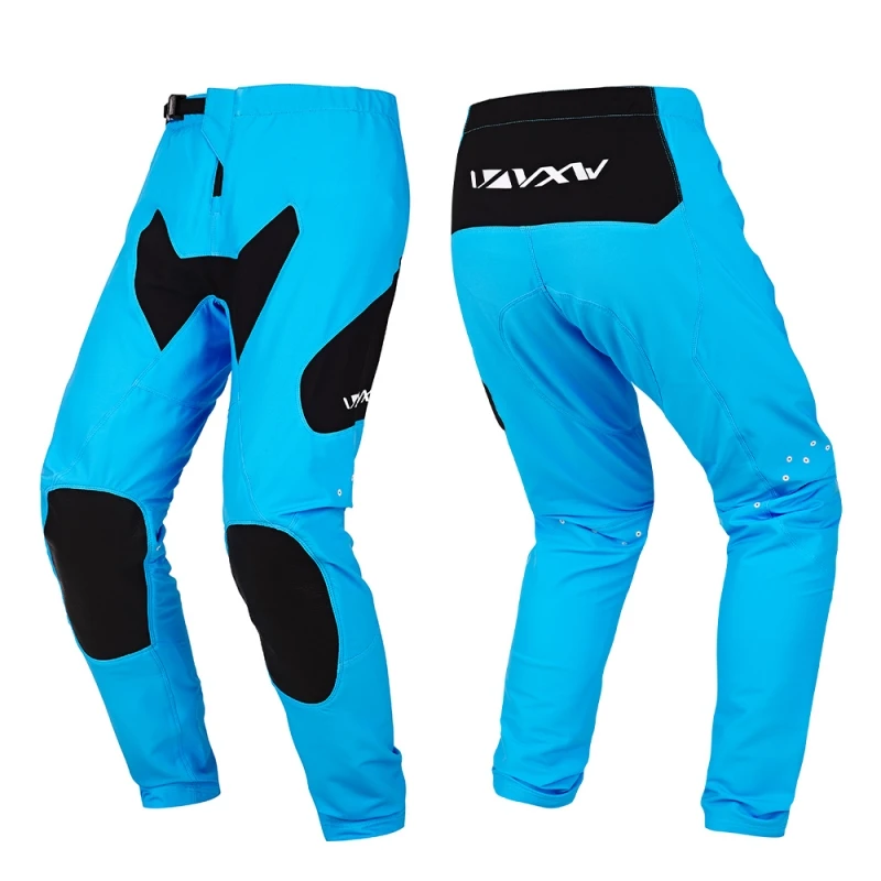 Sky Blue Dirt Bike Pants Moisture Wicking Motocross Pants Durable Long-lasting Printing MX Pants Mens