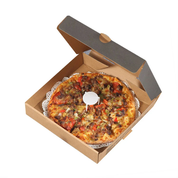 Wholesale custom recyclable color pizza boxes 9/10/11/12/13/16 inches boxes for food packing