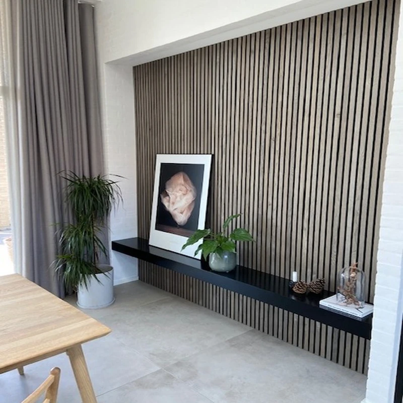 Akupanel Acoustical Veneer Slats Maple Wooden Wool High Nrc Acoustic Wall Panel  akustik panel