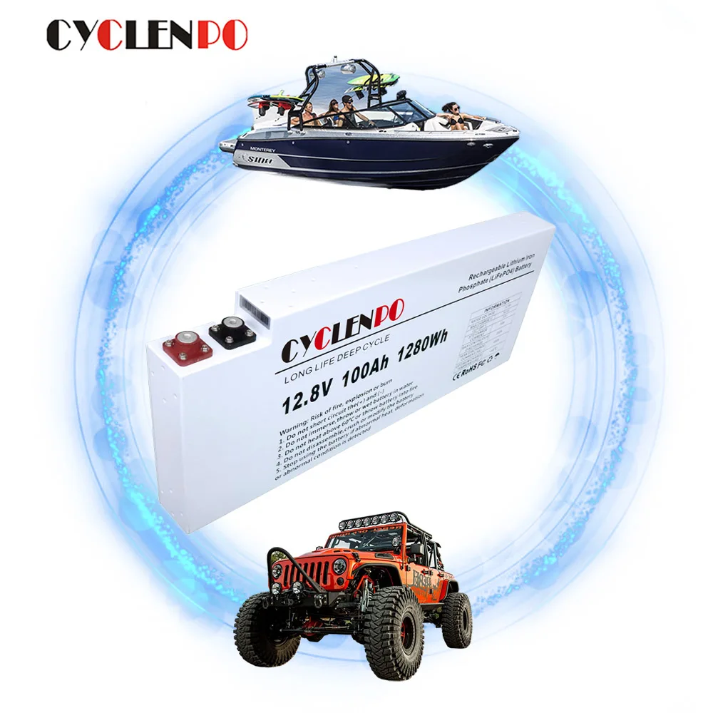 Lithium battery 12v deep cycle 100ah lithium ion battery for off road