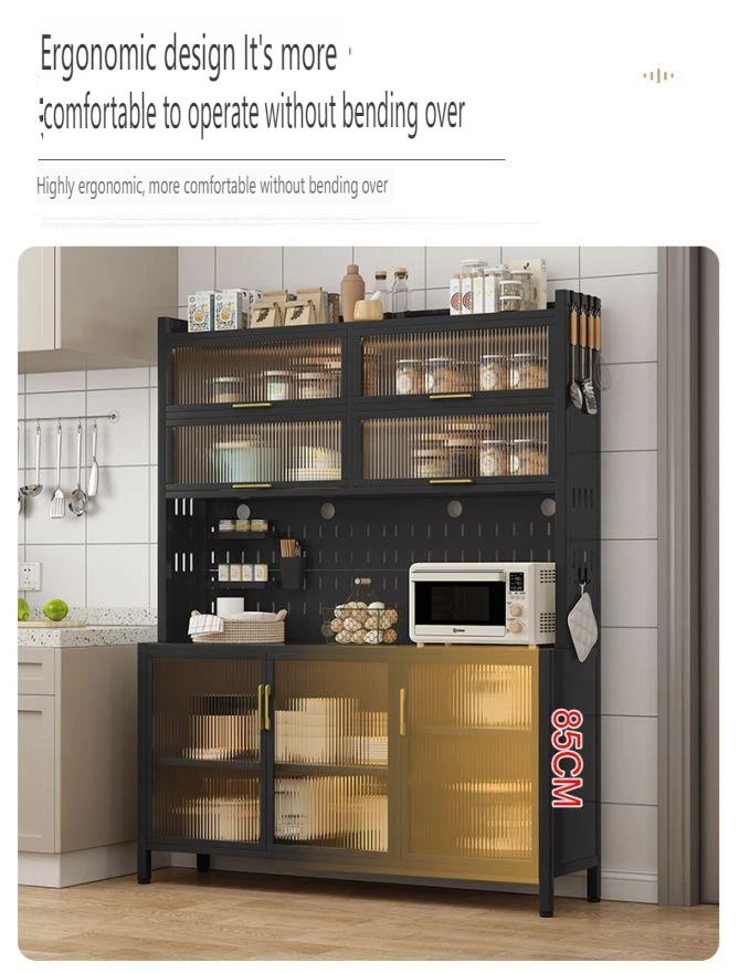 Modern Sideboard Buffet Cabinet with Door & Large Storage Space Kitchen Cabinet with Shelf &Hook Console Cabinet for Dining Room