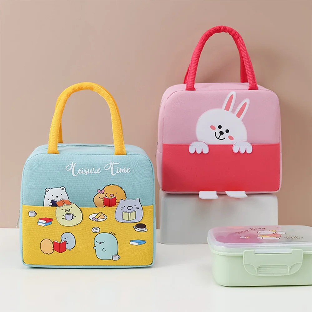 Lunch  Cooler Bags New portable lunch cartoon insulation aluminum foil bag student lunch thickened insulation box bag