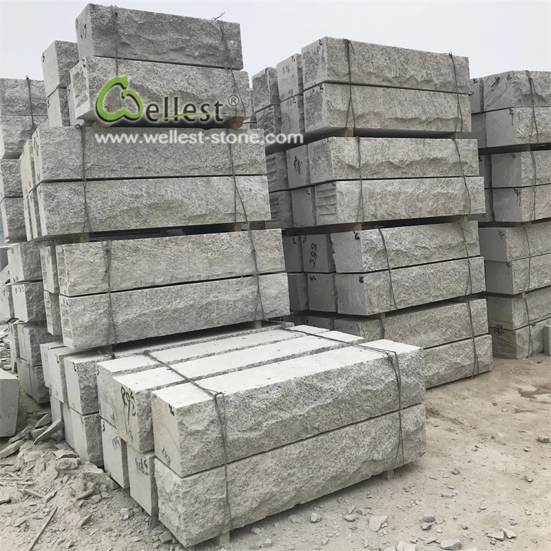 Cheapest Light Grey Granite Retaining Wall Blocks Rock Block