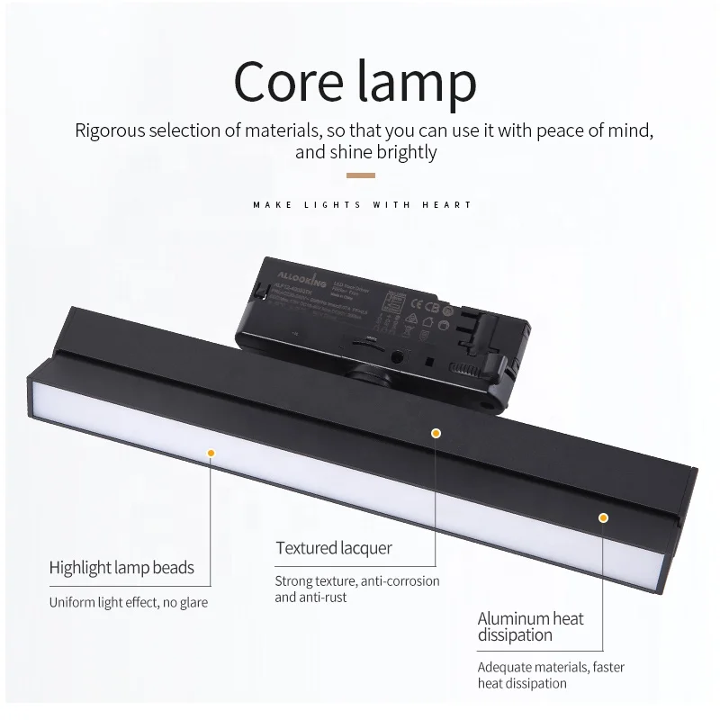 Exhibition Gallery Lamp 220V Track Linear Light Adjustable Beam Angle Linear Led Rail Track Light Spot Focus Lighting Fixture
