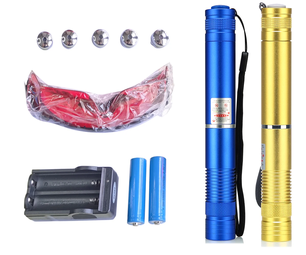 Middle East Hot Sale Long Range Rechargeable 450nm Cheaper Blue Laser Pointer Pen with All Accessories