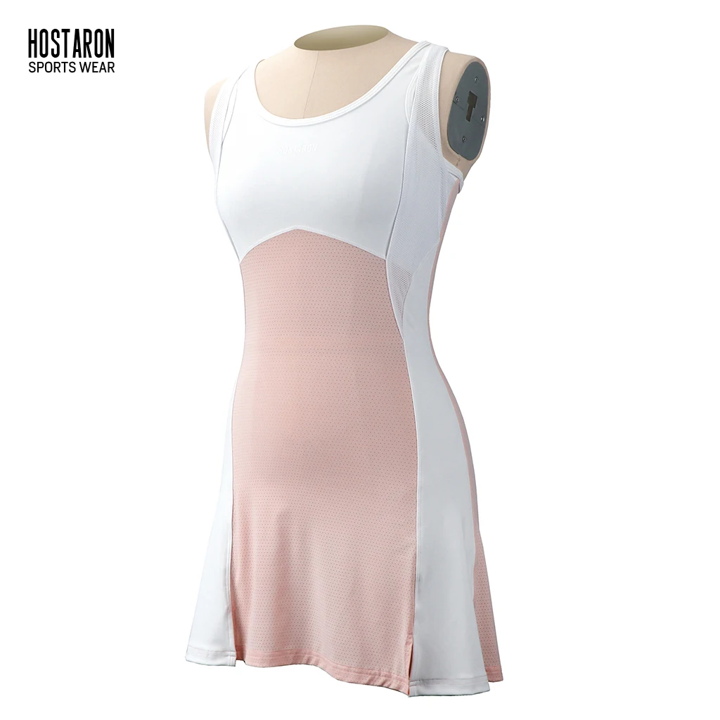 HOSTARON Women High Stretchy Tennis Pleated Skirt Women Sportswear Beach Dress Compression Quick Dry 2 Pcs Pik Jersey