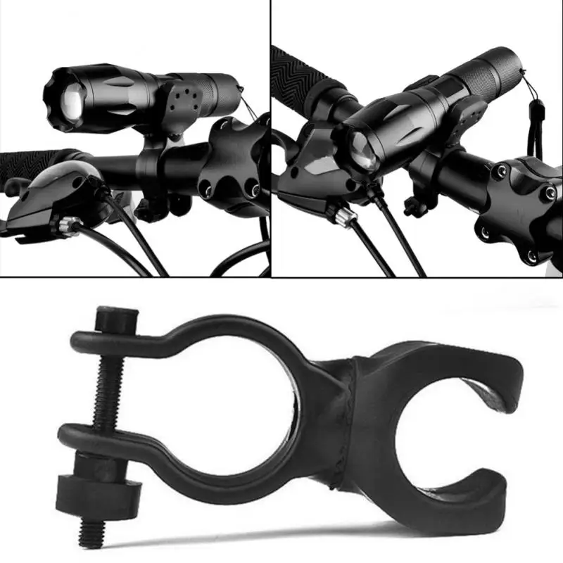 High quality bicycle light flashlight torch holder 360 rotation cyclye clip clamp bicycle flashlight holder