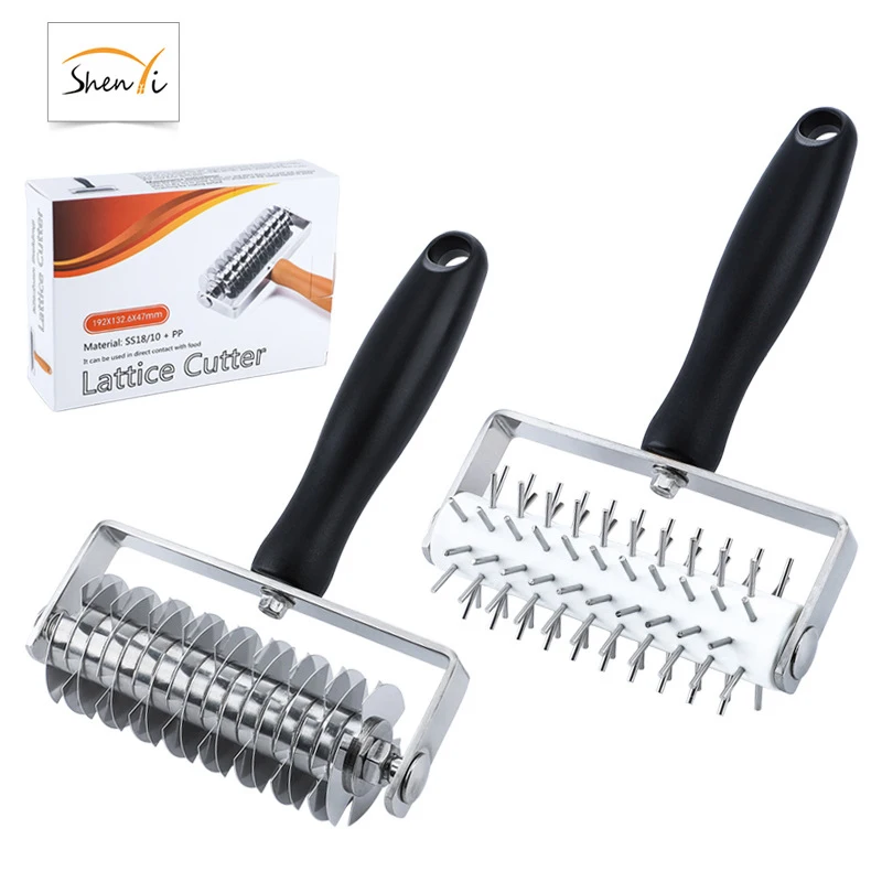 Hot Sale Stainless Steel 304  Pizza Roller Cutter And Roller Needle For Baking Bread Pies