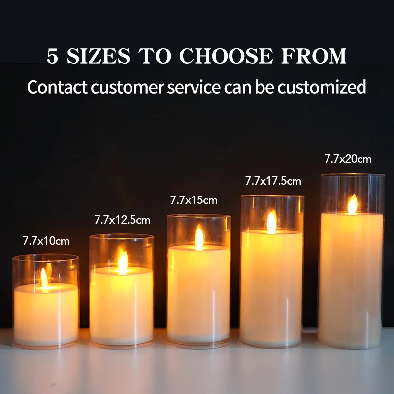 LED Flameless Pillar Candles Battery Operated for Halloween, Christmas, Bedroom, Home, Wedding, Birthday Decoration