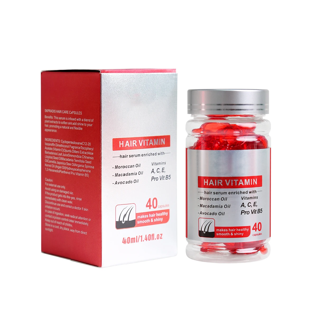 Private Label Hair Care Products Nourish And Repair Damaged Hair Healthy Smooth & Shiny Hair Vitamin Capsules