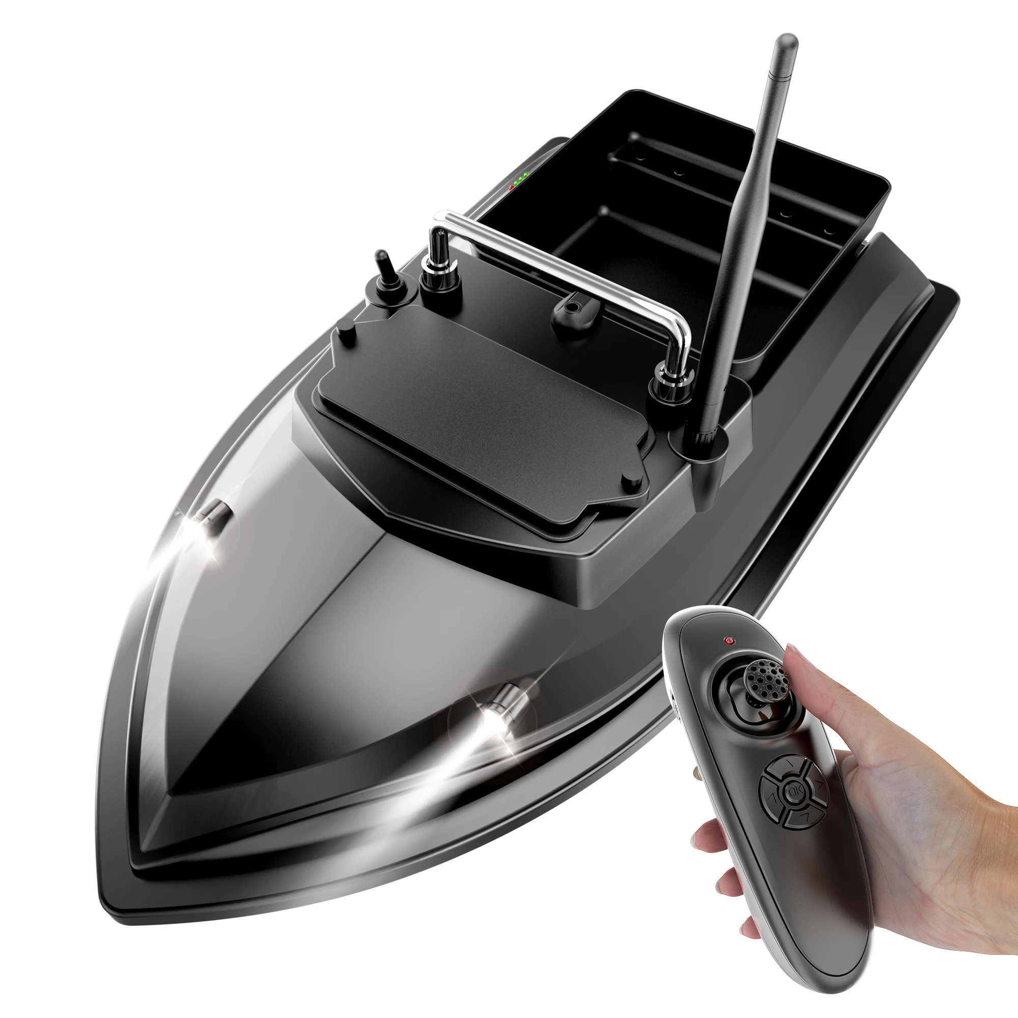 Remote Control Fishing Bait Boat With Good Price Supply 500M Fixed Speed Cruise RC Fishing Bait Boat With 4 LED Lights