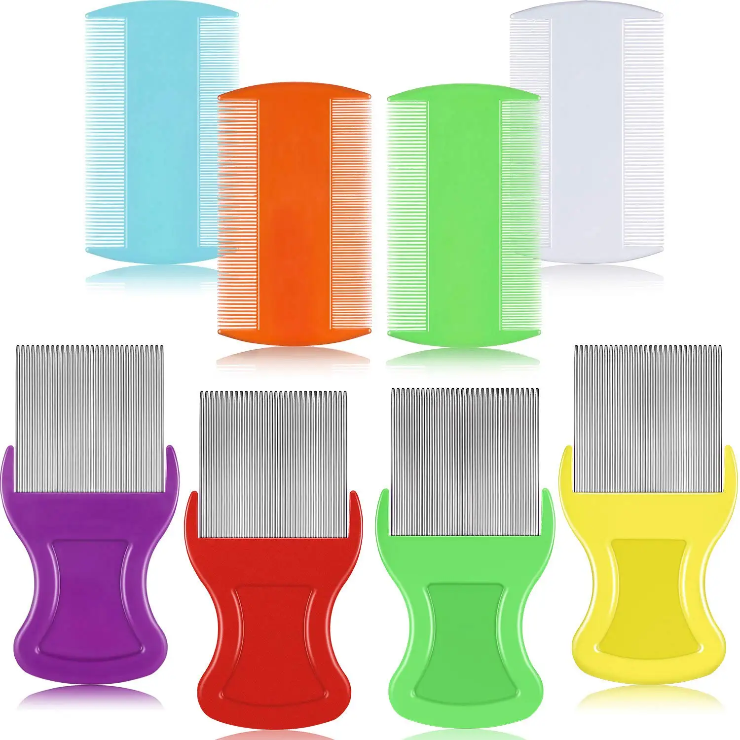 Hot selling hair grooming metal tooth lice comb private label lice comb