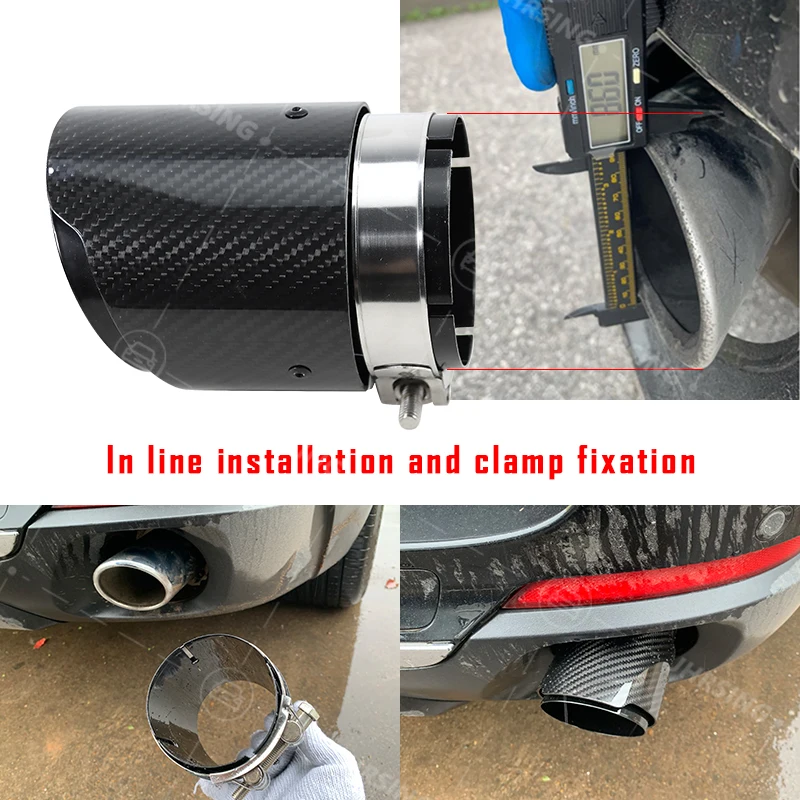Carbon fiber exhaust tips for BMW X5 F15 E70 X6 F16 car decor accessories  muffler Pipe