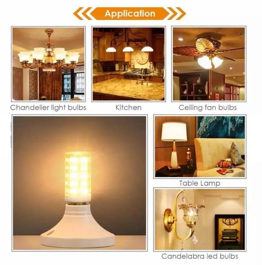 E14 LED Lights 3W 5W 7W Ceramic AC220V Mini LED Corn Bulb Chandelier Spotlight Fridge Refrigerator Lamp  3000K 6000K