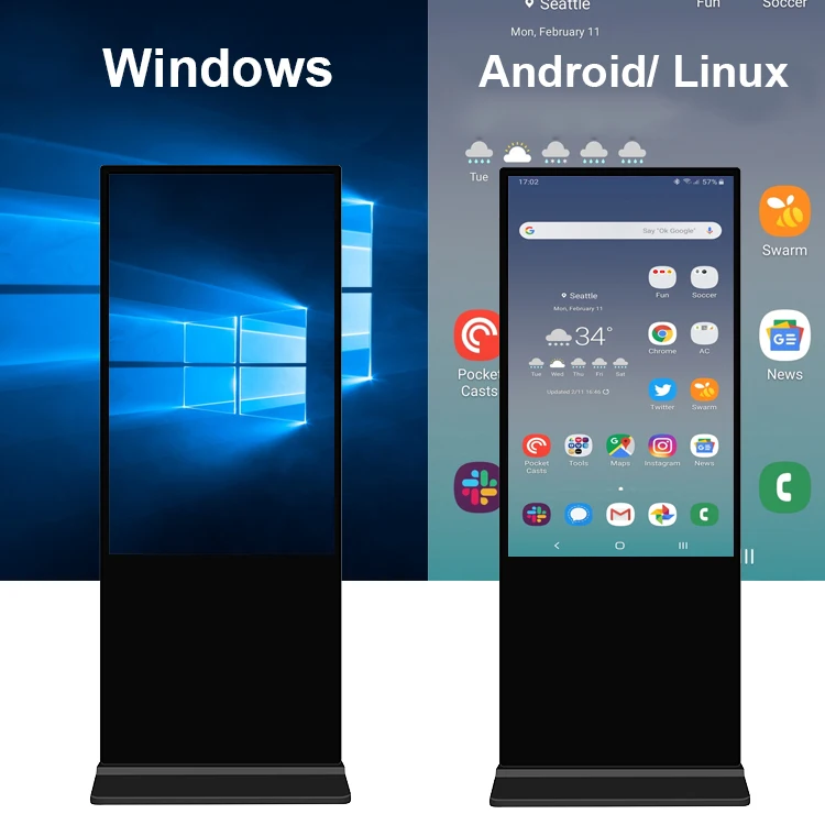 Smart Face Interactive Kiosk with Touchscreens for Retail and Education Environments