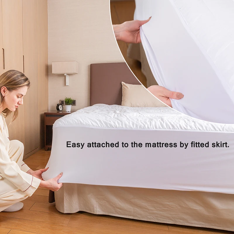 Washable intertek large double bed electric thermal blanket Quilted Heated Mattress Pad with 10 Heating Settings