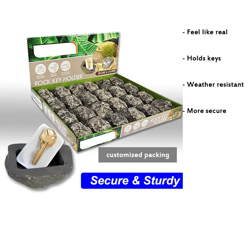 Yiwu Soobo Custom Creative Faux Rock Key Hider key
