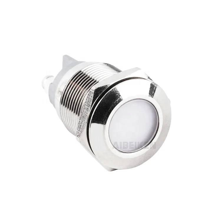 waterproof 22mm Stainless Steel red green blue yellow white Signal Lamp metal indicator light