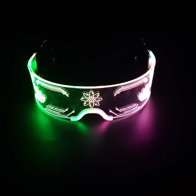 Light Up Glasses Magic LED Visor Rave Glasses for  Cosplay Festivals Halloween Bars Clubs Parties