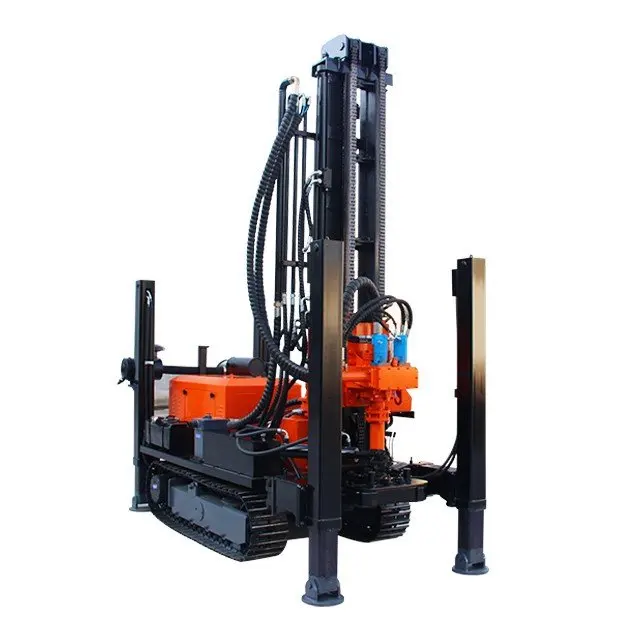 Promotion price portable 200 meters rubber crawler  diesel rig china water well drilling rigs