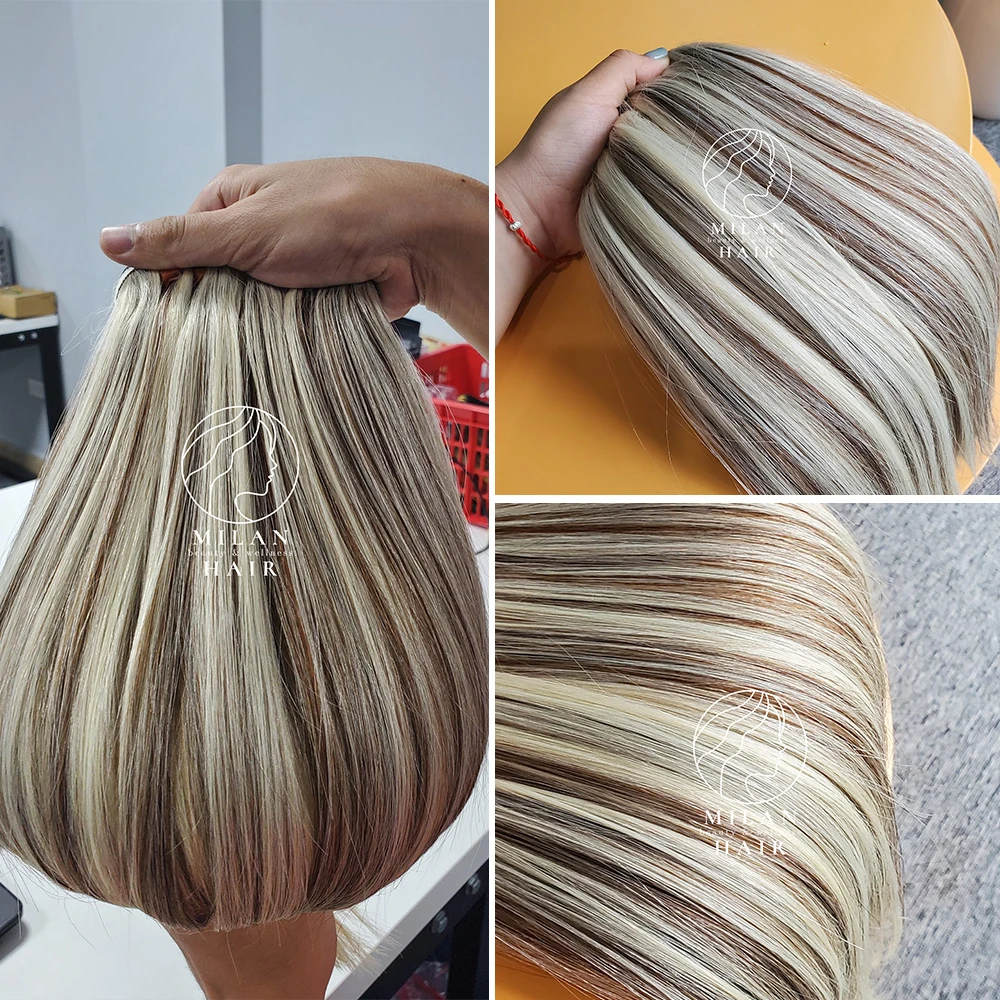 Hot Product in 2023 Vietnamese Human Hair Extension with Piano color 100% cuticle aligned virgin hair human hair extension
