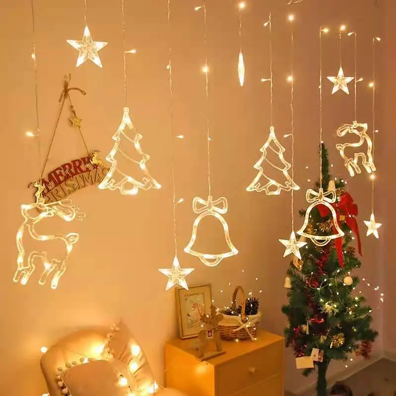 
Creative LED Star Moon Curtain String Light Room Romantic Christmas Decoration Lights String Fairy Lights 