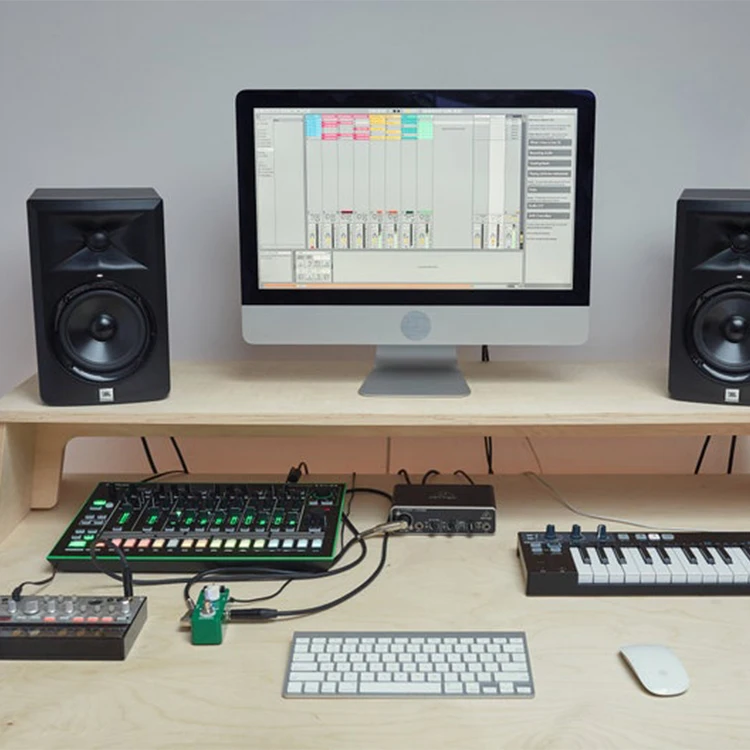 Monitor Desk Display Stand Laptop Riser Monitor Stand Wooden Notebook Desk Mount Display for PC TV Screen with Storage