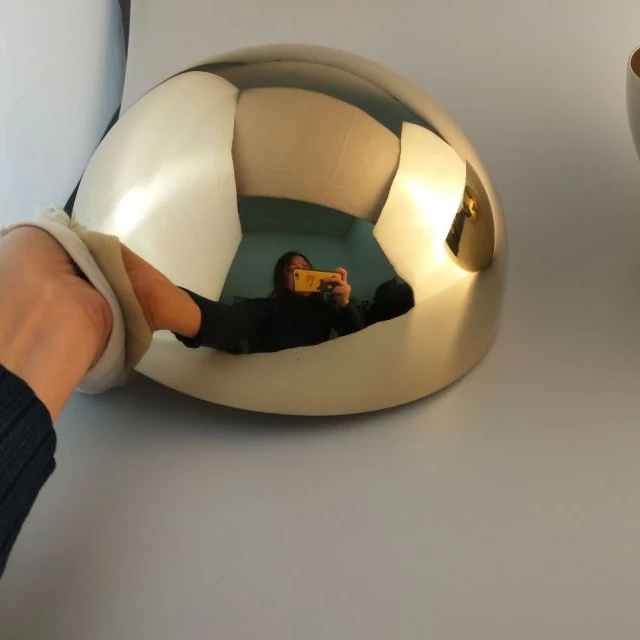 Латунный полусферический шар 200 мм, медный полусферический