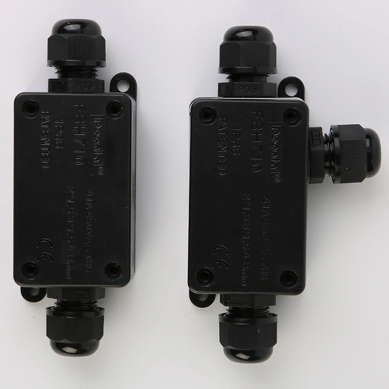 IP66 plastic PC injection Box Dust-proof Box glands PG9 Waterproof Electrical Enclosure in stock