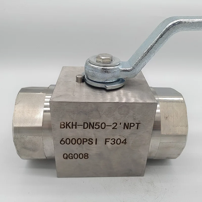 stainless steel 304 high pressure 10000PSI 2 inch  thread hydraulic ball valve for